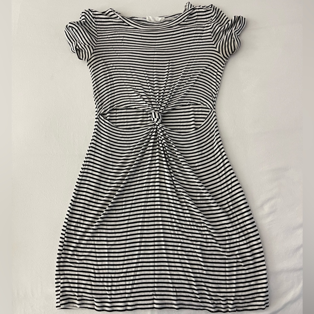 Urban Outfitters striped cutout knot dress